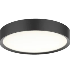 Universal taklampe 43 cm 3-step dim 36W 3000 Kelvin IP44 - Svart