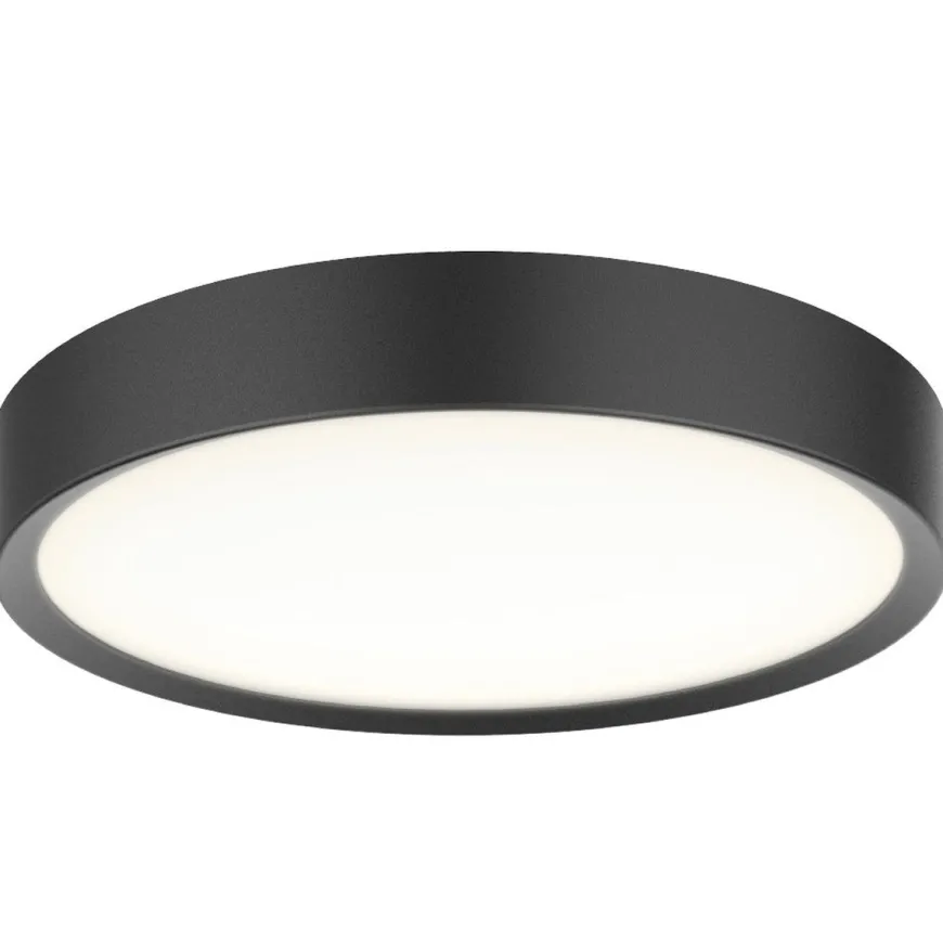 Universal taklampe 43 cm 3-step dim 36W 3000 Kelvin IP44 - Svart