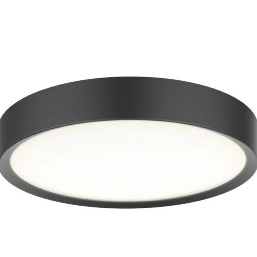 Universal taklampe 33 cm 3-step dim 18W 3000 Kelvin IP44 - Svart
