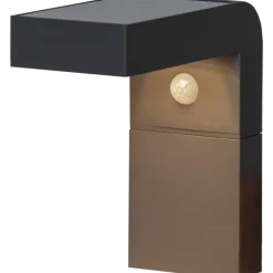 Vegglampe Solcelle med sensor - Svart