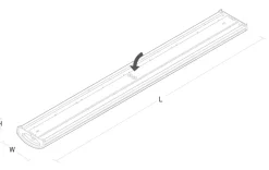 Wave 1200 takarmatur 42W 3000K IP44 IK06 m/sensor - Hvit