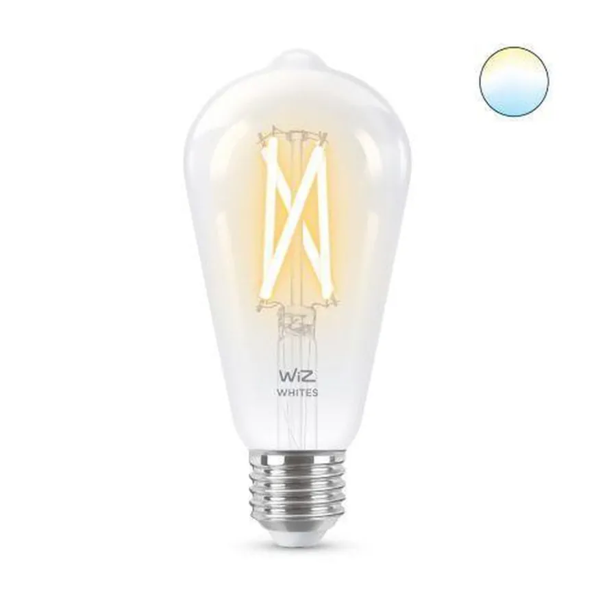 WiZ E27 Lyspære filament A64 6,7W Wifi - Justerbar fargetemperatur 2700-6500 Kelvin