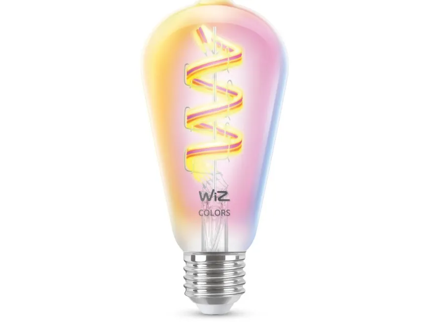 WiZ E27 Lyspære filament ST64 6,3W Wifi 2700-6500 Kelvin fullfarge RGB