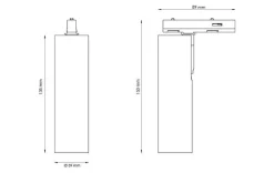 Zip Tube Micro spot 7W LED 2000-2800K dim to warm